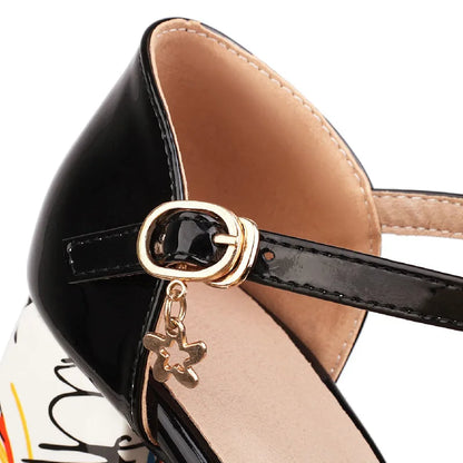 Sketchbook Boi Ankle Strap Sandal Heels