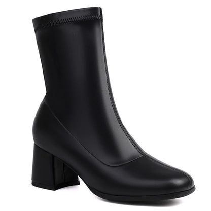 Shiny Chic Ankle Boot Heels