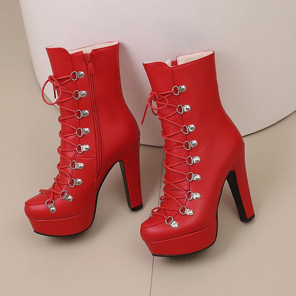 Lace Me Up Ankle Boot Heels
