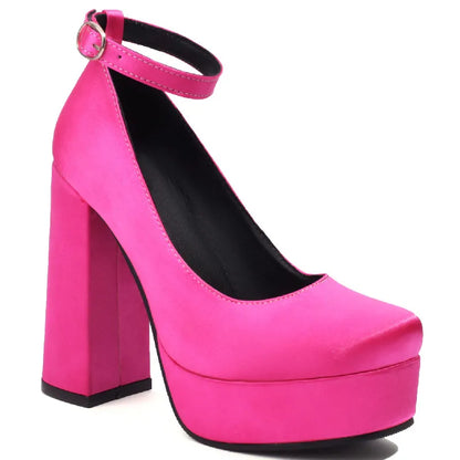 Satin Seduction Platform Heels