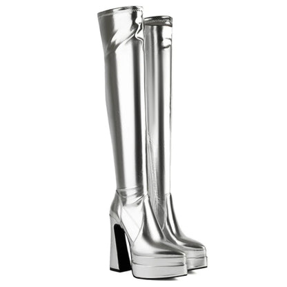 Give Me Groovy Knee High Boot Heels