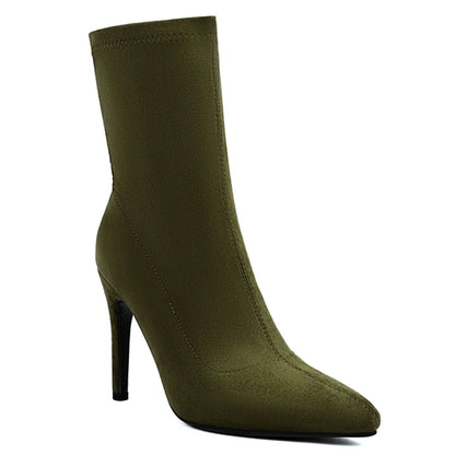 Sexy Salty Cock Sock Ankle Boot Heels