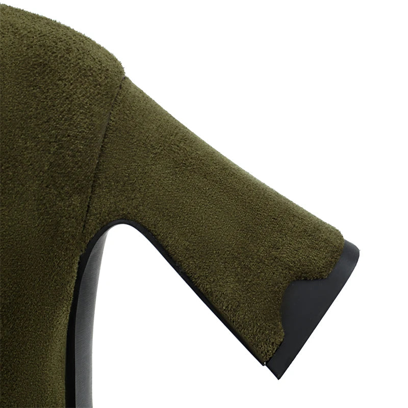 Sock It To Me Ankle Sock Boot Heels