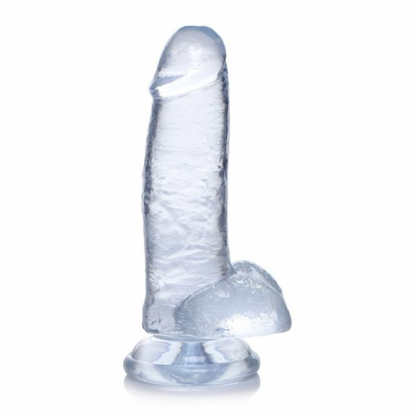 Jock C-Thru Dildo with Balls - 8 Inch