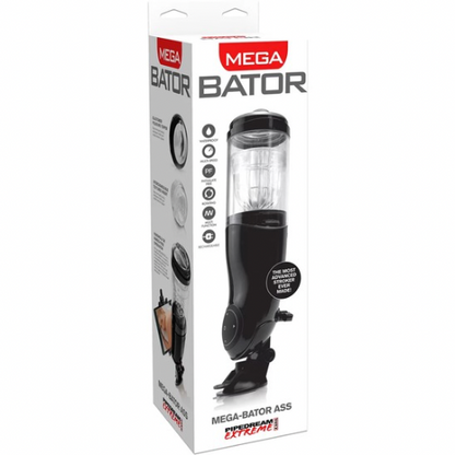 Pipedream Extreme Mega Bator Ass Rechargeable Hands Free Stroker Masturbator Waterproof Black