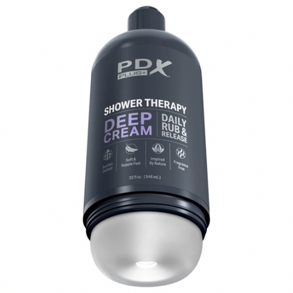 PDX Plus Shower Therapy Deep Cream Discreet Stroker