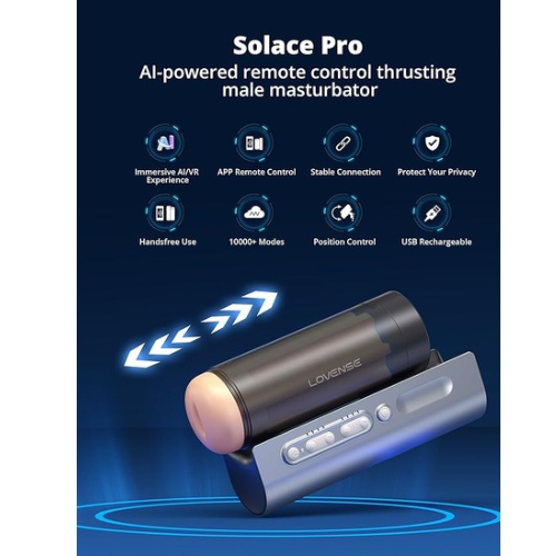 Lovense Solace Pro Rechargeable App Compatible Stroker