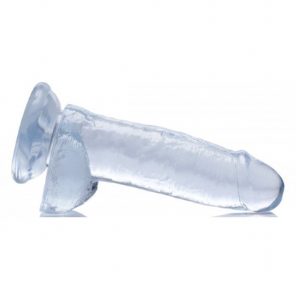 Jock C-Thru Dildo with Balls - 8 Inch