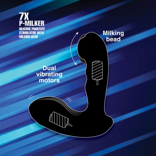 7X P-Milker Silicone Prostate Stimulator with Milking Bead